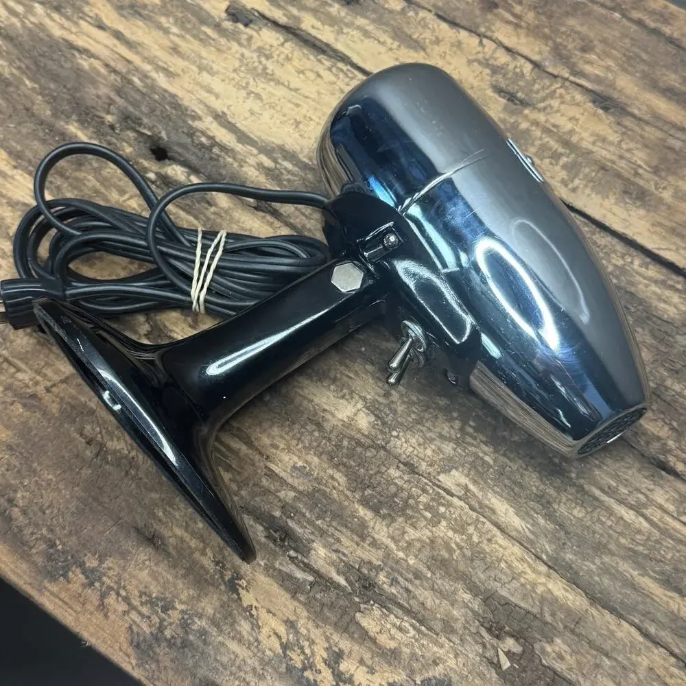 Vintage 1950s Oster MR Airjet Hair Dryer Model 202 Chrome Pedestal Stand Works